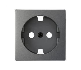 Tapa con dispositivo de seguridad para base de enchufe schuko titanio Simon 82 Concept