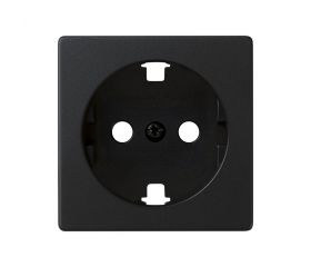Tapa con dispositivo de seguridad para base de enchufe schuko negro mate Simon 82 Concept