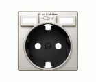 Tapa para la base de enchufe schuko con 2 cargadores USB tipo A 10,5W cava Simon 82