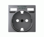 Tapa para la base de enchufe schuko con 2 cargadores USB tipo A 10,5W aluminio frio Simon 82