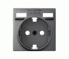 Tapa para la base de enchufe schuko con 2 cargadores USB tipo A 10,5W titanio Simon 82 Concept
