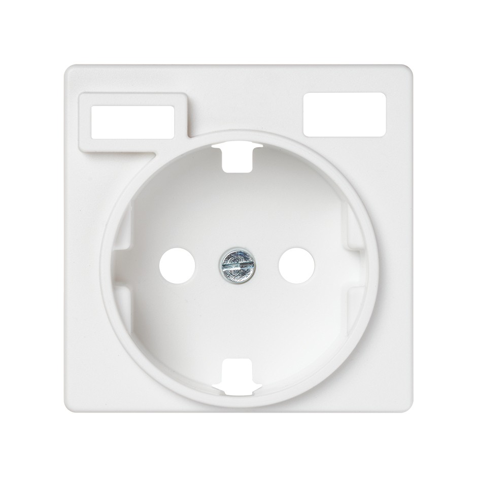 TAPA PARA LA BASE DE ENCHUFE SCHUKO CON 2 CARGADORES USB A + C 10,5W BLANCO SIMON 82