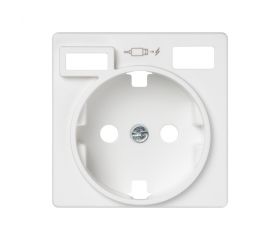 Tapa para la base de enchufe schuko con 2 cargadores USB A + C 10,5W blanco Simon 82