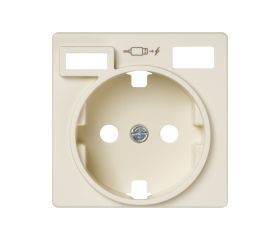 Tapa para la base de enchufe schuko con 2 cargadores USB A + C 10,5W marfil Simon 82