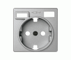 Tapa para la base de enchufe schuko con 2 cargadores USB A + C 10,5W aluminio Simon 82