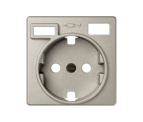 Tapa para la base de enchufe schuko con 2 cargadores USB A + C 10,5W cava Simon 82