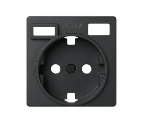 Tapa para la base de enchufe schuko con 2 cargadores USB A + C 10,5W grafito Simon 82