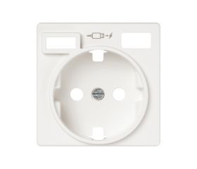 Tapa para la base de enchufe schuko con 2 cargadores USB A + C 10,5W blanco mate Simon 82 Concept