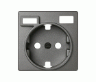 TAPA PARA LA BASE DE ENCHUFE SCHUKO CON 2 CARGADORES USB A + C 10,5W TITANIO SIMON 82 CONCEPT