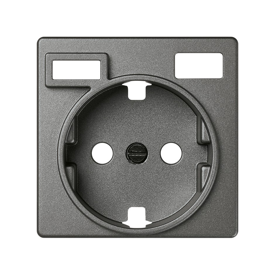 TAPA PARA LA BASE DE ENCHUFE SCHUKO CON 2 CARGADORES USB A + C 10,5W TITANIO SIMON 82 CONCEPT