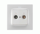 Placa para tomas inductivas de R-TV blanco mate Simon 82 Concept