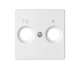 Placa para tomas inductivas de R-TV blanco mate Simon 82 Concept