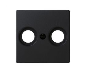 Placa para tomas inductivas de R-TV negro mate Simon 82 Concept