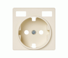 TAPA BASE ENCHUFE SCHUKO CON 2 USB C+C MARFIL SIMON 82