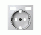 TAPA BASE ENCHUFE SCHUKO CON 2 USB C+C ALUMINIO MATE SIMON 82