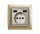 TAPA BASE ENCHUFE SCHUKO CON 2 USB C+C CAVA SIMON 82