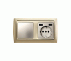 TAPA BASE ENCHUFE SCHUKO CON 2 USB C+C CAVA SIMON 82