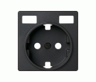 TAPA BASE ENCHUFE SCHUKO CON 2 USB C+C GRAFITO SIMON 82
