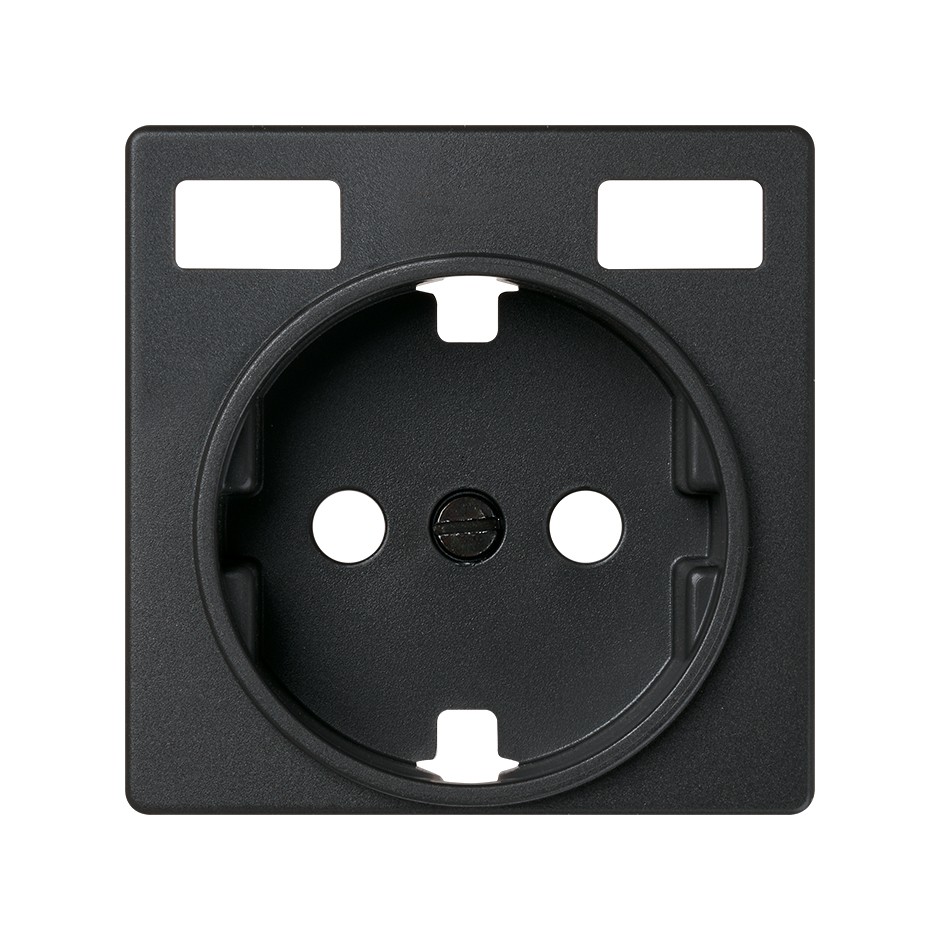 TAPA BASE ENCHUFE SCHUKO CON 2 USB C+C GRAFITO SIMON 82