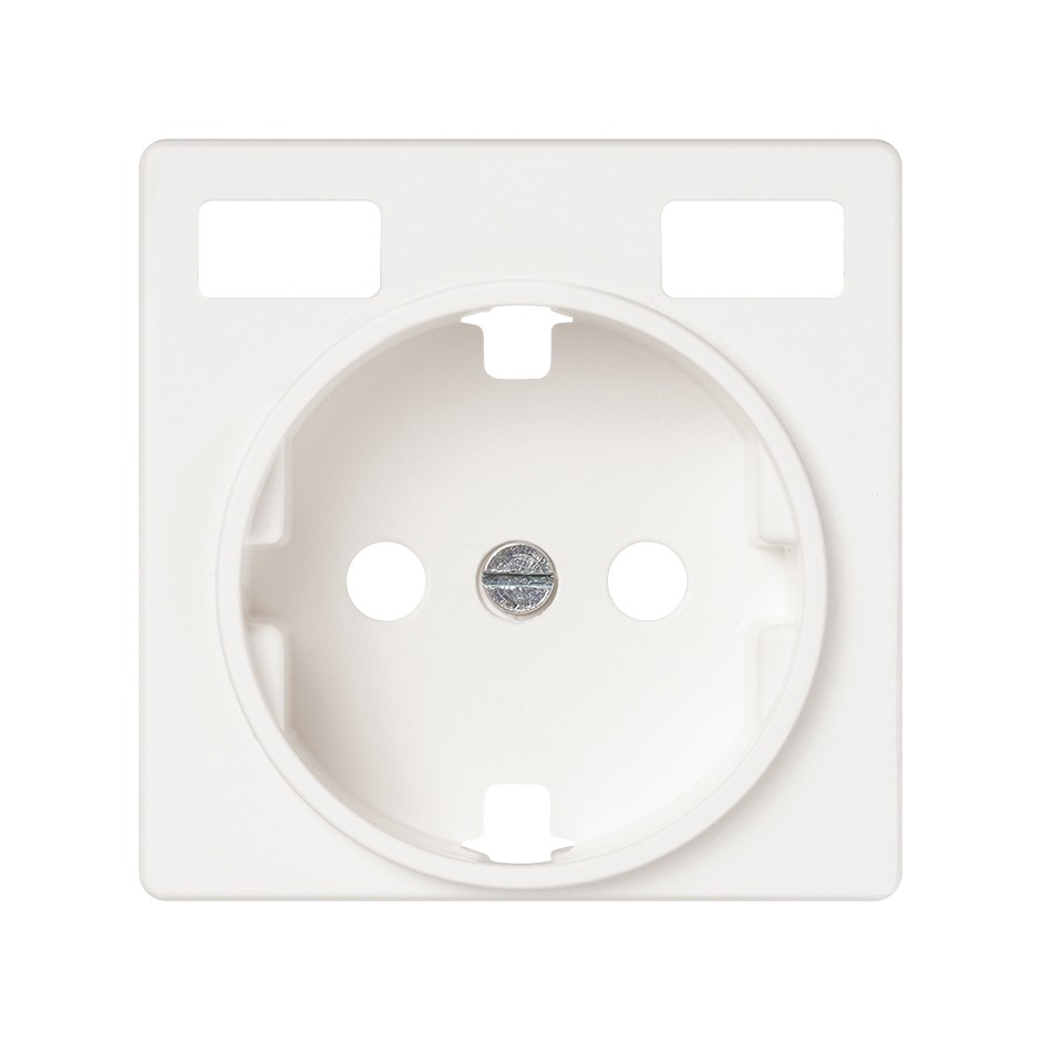 TAPA BASE ENCHUFE SCHUKO CON 2 USB C+C BLANCO MATE SIMON 82