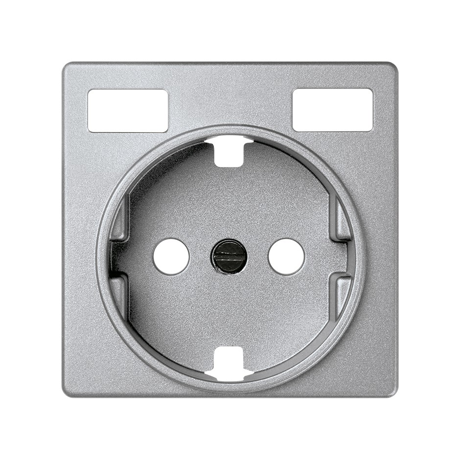 TAPA BASE ENCHUFE SCHUKO CON 2 USB C+C ALUMINIO SIMON 82