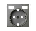 TAPA BASE ENCHUFE SCHUKO CON 2 USB C+C TITANIO SIMON 82