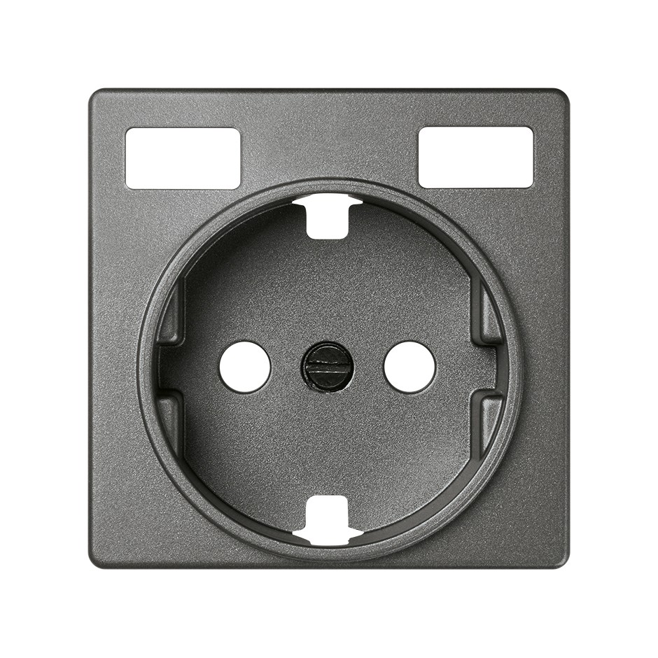 TAPA BASE ENCHUFE SCHUKO CON 2 USB C+C TITANIO SIMON 82