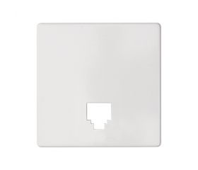 Placa para tomas telefónicas con conectores RJ11 y RJ12 blanco mate Simon 82 Concept