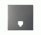 Placa para tomas telefónicas con conectores RJ11 y RJ12 titanio Simon 82 Concept