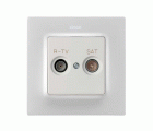 Placa para tomas inductivas R-TV+SAT blanco mate Simon 82 Concept