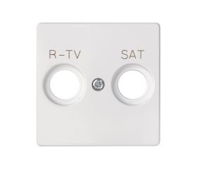 Placa para tomas inductivas R-TV+SAT blanco mate Simon 82 Concept