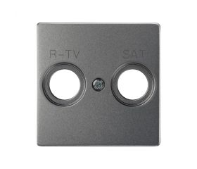 Placa para tomas inductivas R-TV+SAT titanio Simon 82 Concept