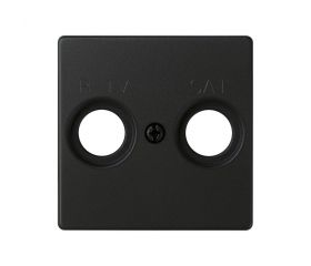 Placa para tomas inductivas R-TV+SAT negro mate Simon 82 Concept
