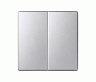 Conjunto semi-montado de 2 conmutadores 10 AX 250~ con sistema de embornamiento rápido aluminio frío Simon 82 Concept