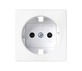 Conjunto semi-montado de base de enchufe schuko 16 A 250V~ con sistema de emb. a tornillo blanco Simon 82 Concept