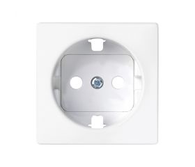 Conjunto semi-montado de base de enchufe schuko 16 A 250V~ con sistema de emb. a tornillo blanco mate Simon 82 Concept