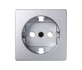 Conjunto semi-montado de base de enchufe schuko 16 A 250V~ con sistema de emb. a tornillo aluminio Simon 82 Concept