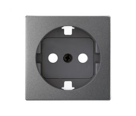 Conjunto semi-montado de base de enchufe schuko 16 A 250V~ con sistema de emb. a tornillo titanio Simon 82 Concept