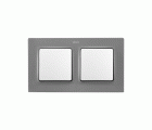 Marco para 2 elementos gris Simon 82 Concept