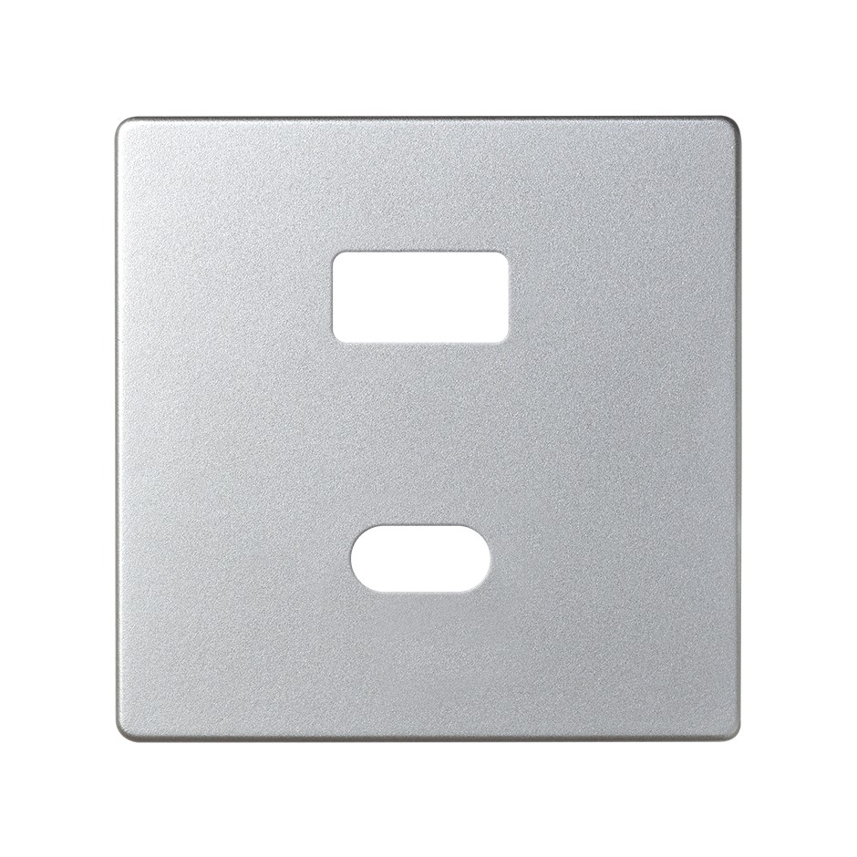 PLACA PARA CARGADOR USB A+C QUICKCHARGE ALUMINIO MATE SIMON 82
