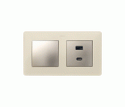 PLACA PARA CARGADOR USB A+C QUICKCHARGE CAVA SIMON 82