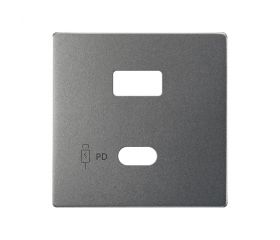 Placa para cargador USB A+C Quickcharge titanio Simon 82 Concept