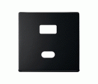 PLACA PARA CARGADOR USB A+C QUICKCHARGE NEGRO MATE SIMON 82 CONCEPT