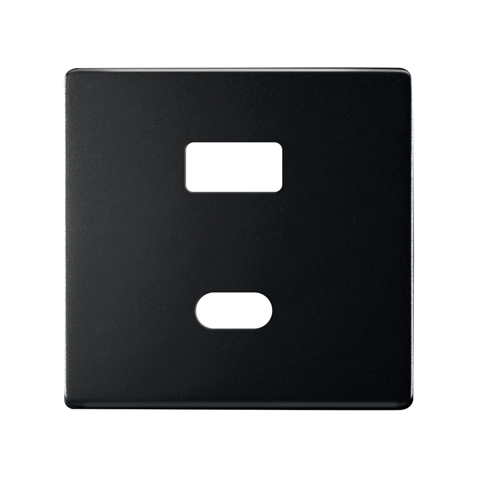 PLACA PARA CARGADOR USB A+C QUICKCHARGE NEGRO MATE SIMON 82 CONCEPT