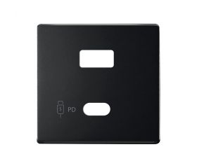 Placa para cargador USB A+C Quickcharge negro mate Simon 82 Concept
