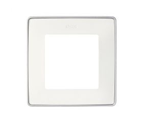Marco para 1 elemento blanco base aluminio Simon 82 Detail Select