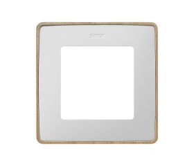 Marco para 1 elemento blanco base madera haya Simon 82 Detail Select