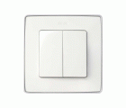 Tecla doble para mecanismos de mando blanco Simon 82