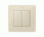 Tecla doble para mecanismos de mando marfil Simon 82