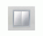Tecla doble para mecanismos de mando aluminio Simon 82